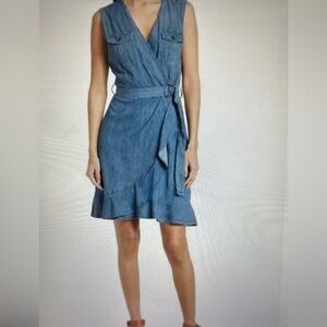 tommy hilfiger denim wrap dress Tommy Hilfiger Denim Bubble Sleeve Dress